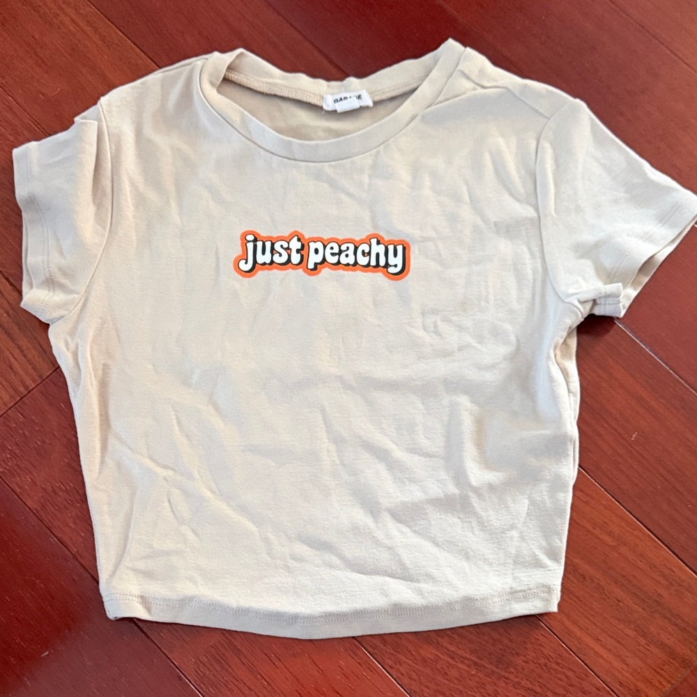 Garage Just Peachy Beige Crop Top NWOT